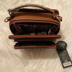 K Carroll Clutch Or Crossbody With Strap Brown Women’s Bag‎ RFID Cardholder